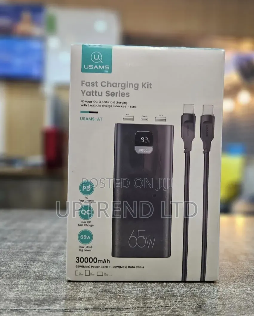 Usams Fast Charging Kit 65w 30000mah Yittu Series