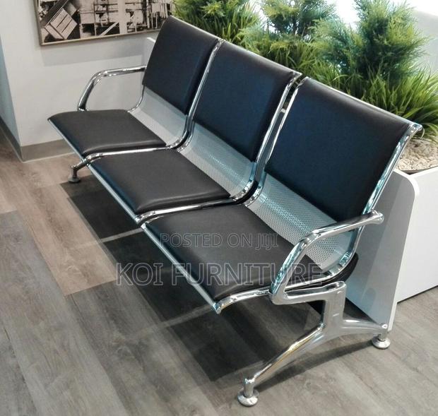 Office Bench; Three Seaters Metal Bench for Airport and Hospitals