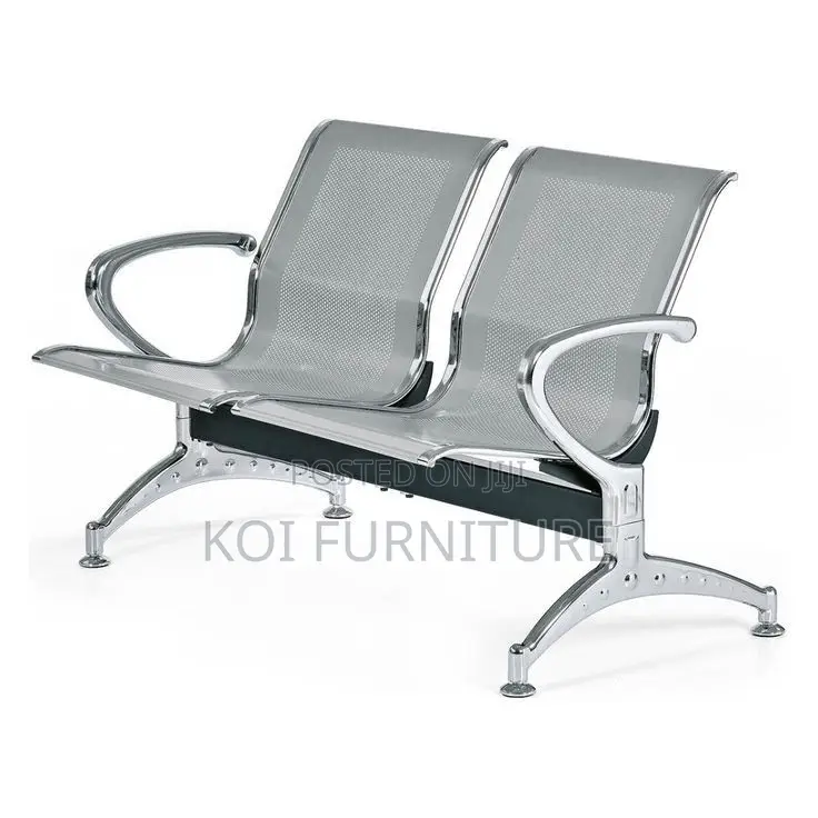 Office Bench; Three Seaters Metal Bench for Airport and Hospitals