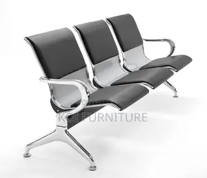 Office Bench; Three Seaters Metal Bench for Airport and Hospitals