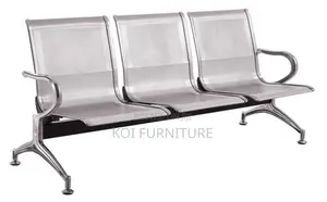 Office Bench; Three Seaters Metal Bench for Airport and Hospitals