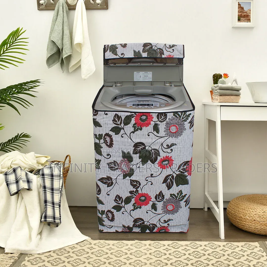 Flowered Washing Machine Cover