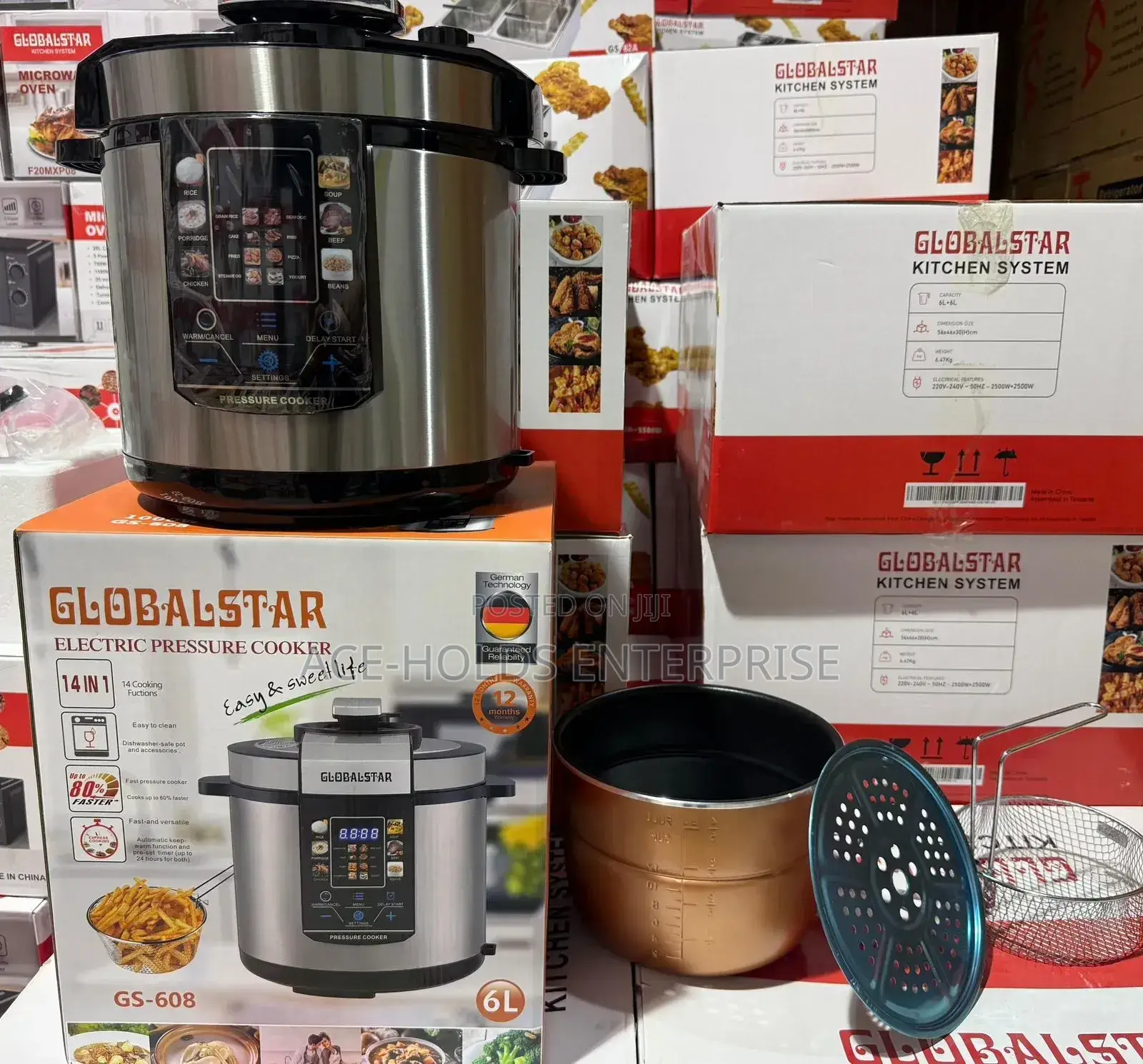6 Litres Multifunctional 14 in 1 Globalstar Pressure Cooker