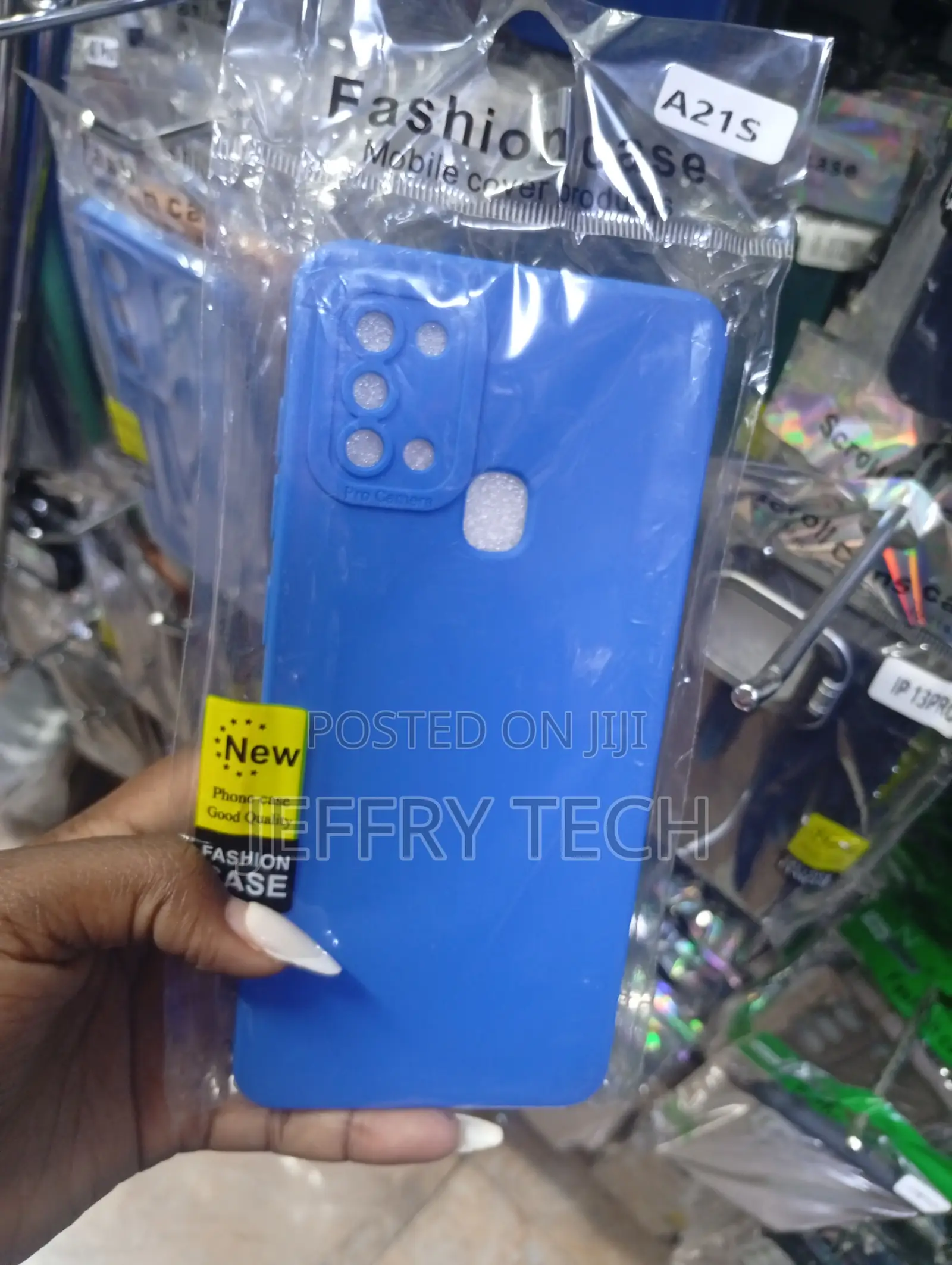 Samsung Galaxy A21s Blue Liquid Silicone Back Cover