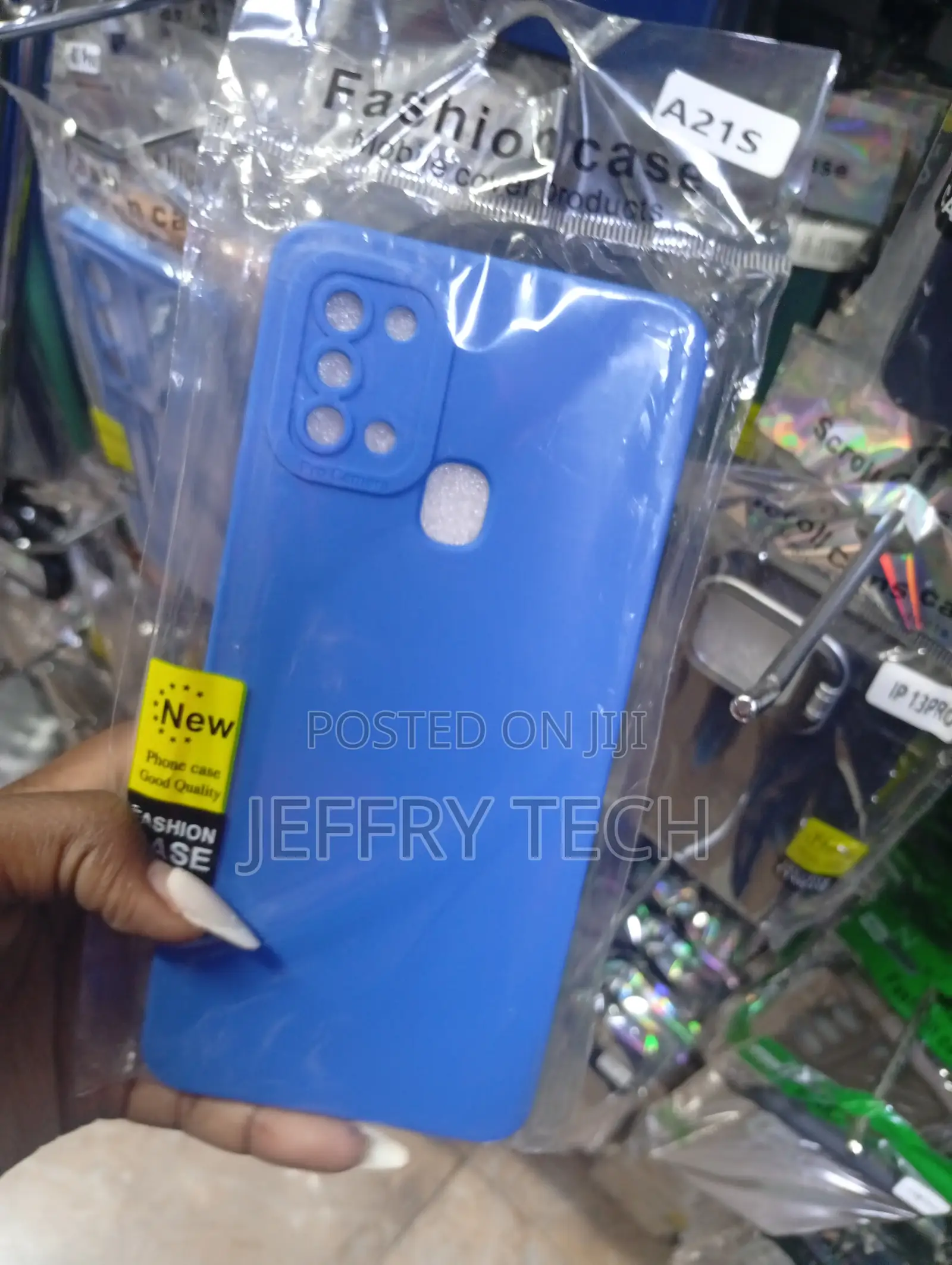 Samsung Galaxy A21s Blue Liquid Silicone Back Cover