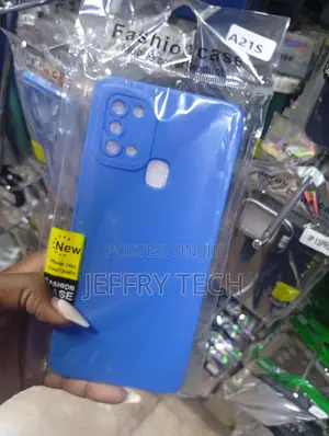 Samsung Galaxy A21s Blue Liquid Silicone Back Cover