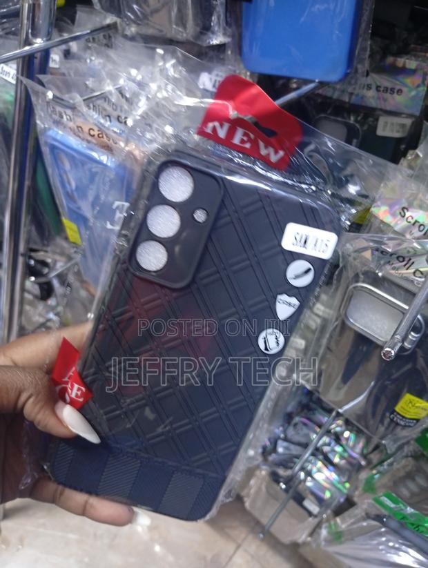 Samsung Galaxy A15 Black Striped Pattern Protective Phone Case - thumbnail 2
