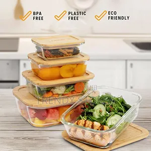 4 PCS Glass Storage Container