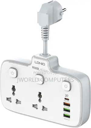 Ldnio Tower Extension Power Socket 4 Way + 2usb-C