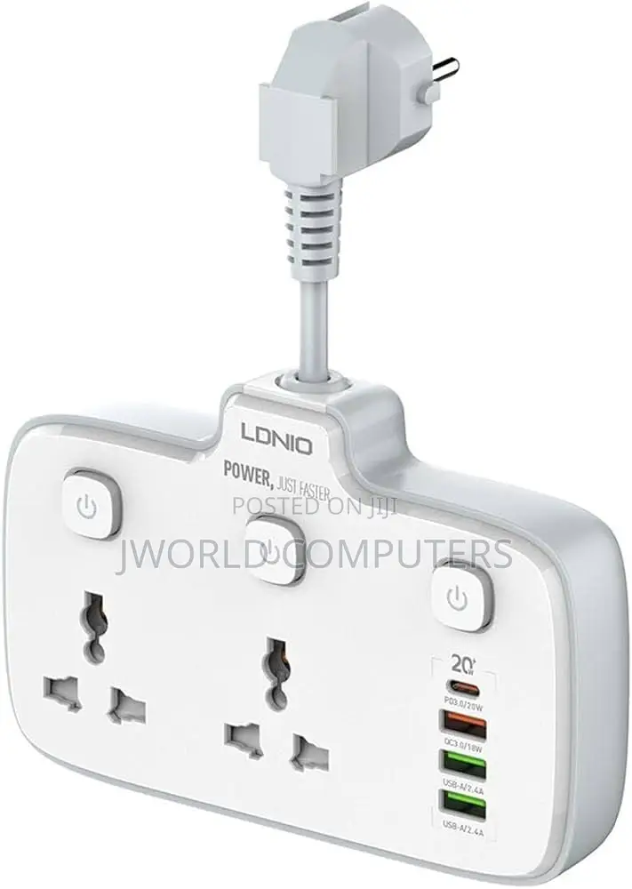 Ldnio Tower Extension Power Socket 4 Way + 2usb-C