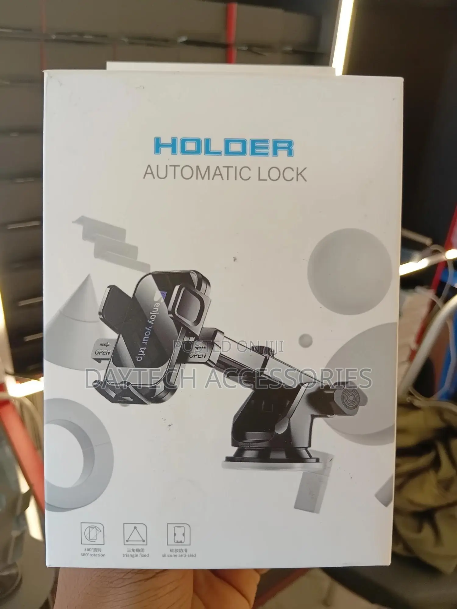 Car Mobile Phone Holder/ Pull-Down Automatic Lock.