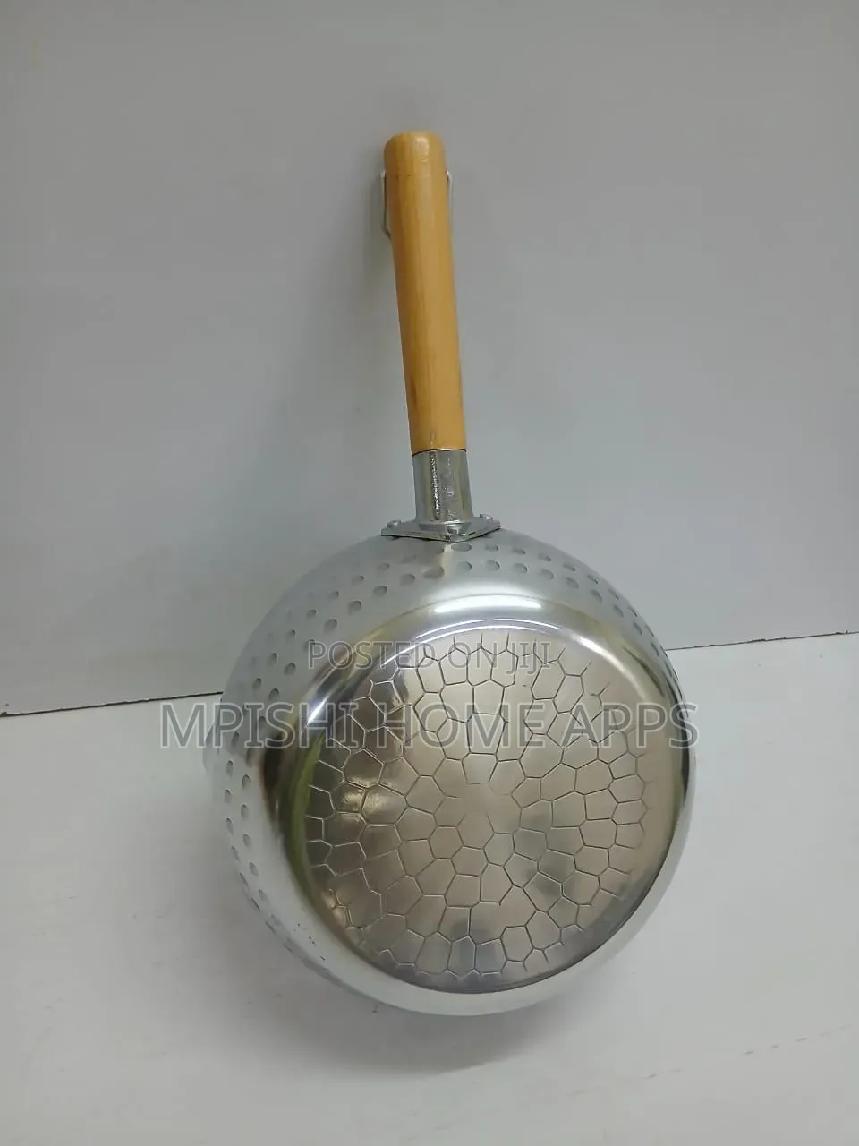 Stainless Steel Sufuria//Snow// Milk Cookware With Wooden Handle