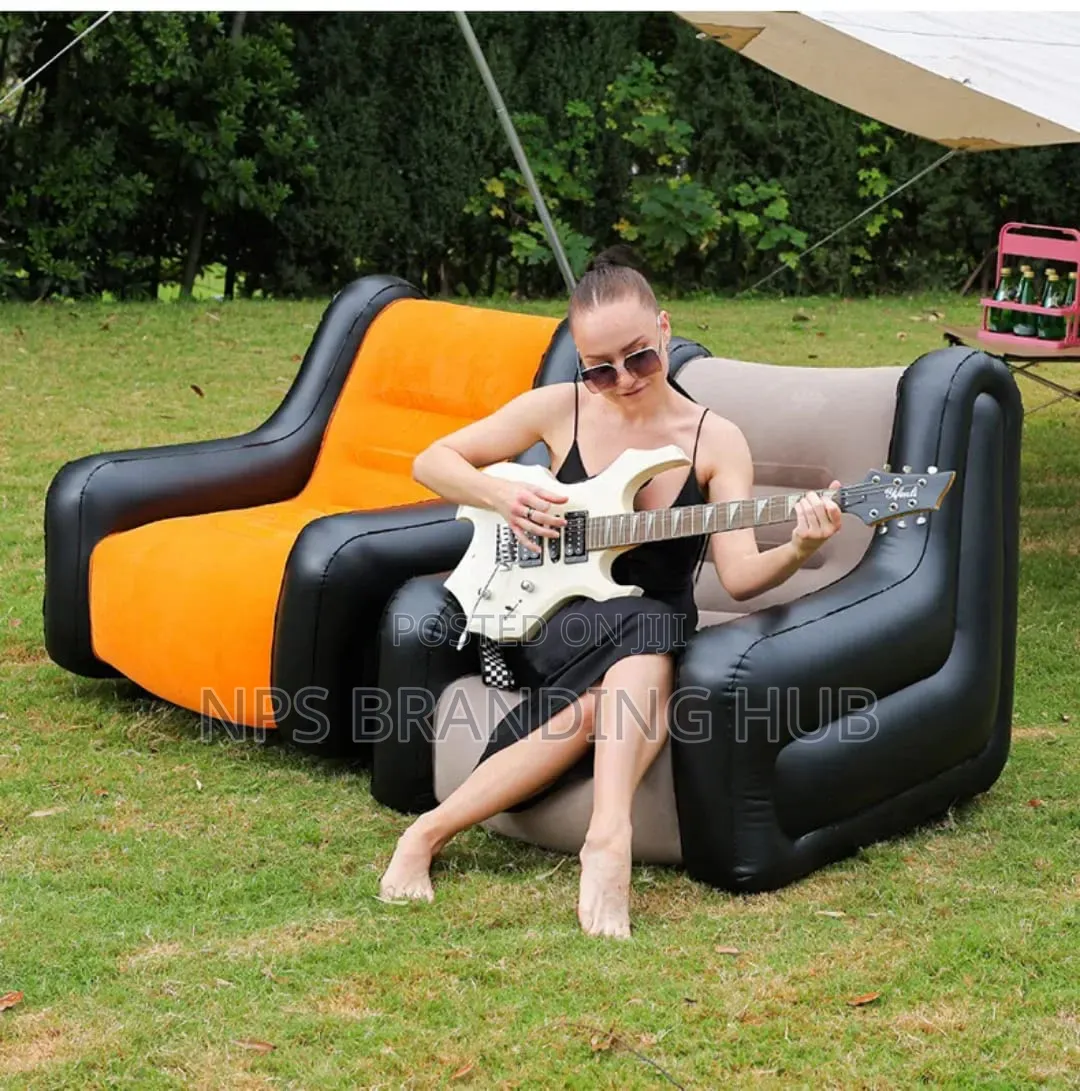 Inflatable Modern 1 Seater Sofa With Armrests Free Pump Gm