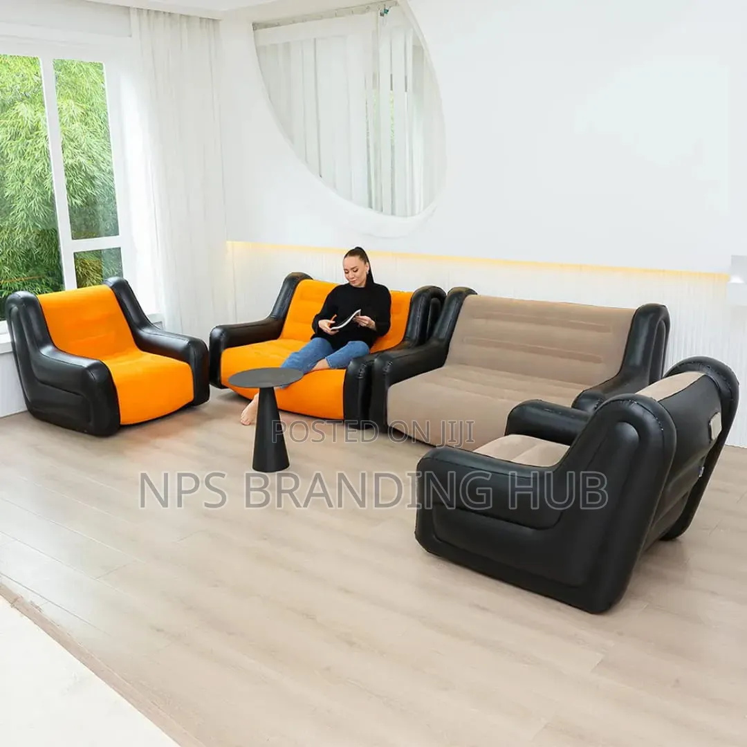 Inflatable Modern 1 Seater Sofa With Armrests Free Pump Gm