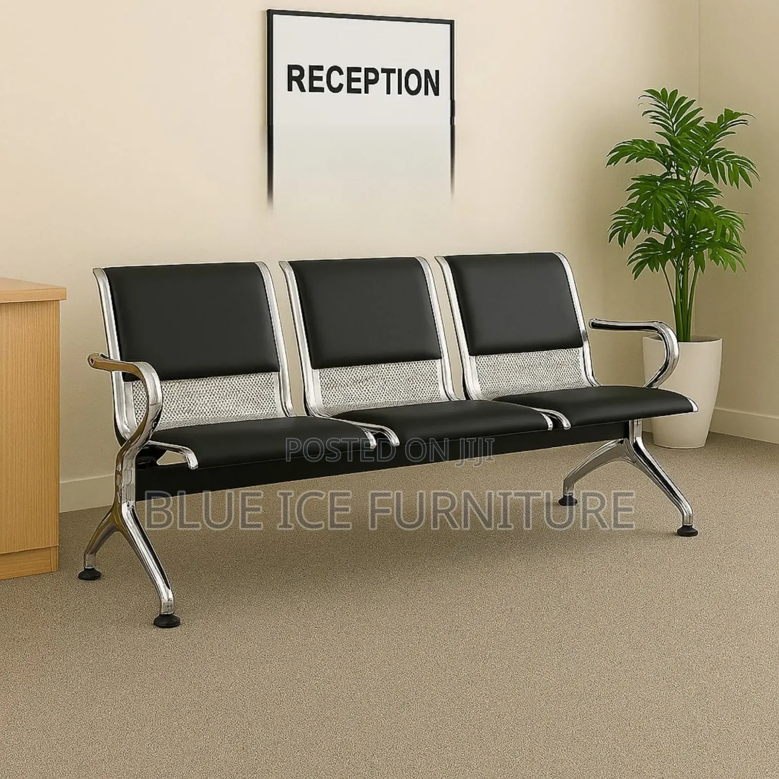 Office Reception Chair-3seater