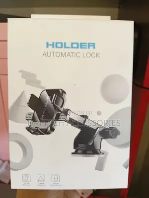 Car Phone Holder With a Telescopic Arm and Automatic Lock Mechanism
