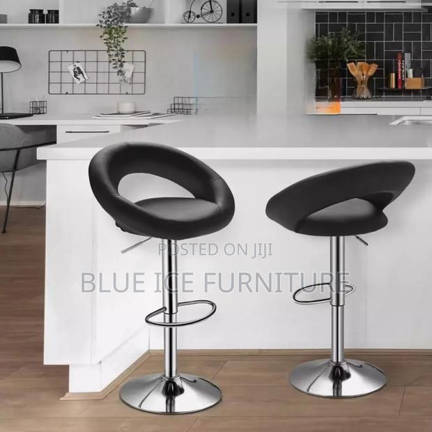 Leather Adjustable Stool -Swivel