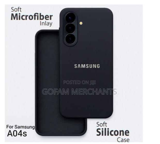 Samsung Galaxy A04s Black Original Liquid Silicone Phone Case/Cover
