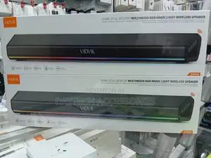 Vidvie Sp928 Desktop RGB Soundbar Speaker - Black