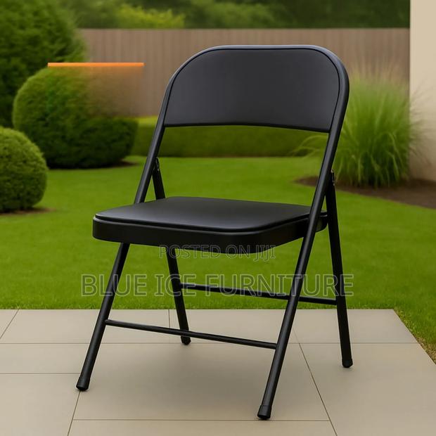 Black Metal Foldable Chair