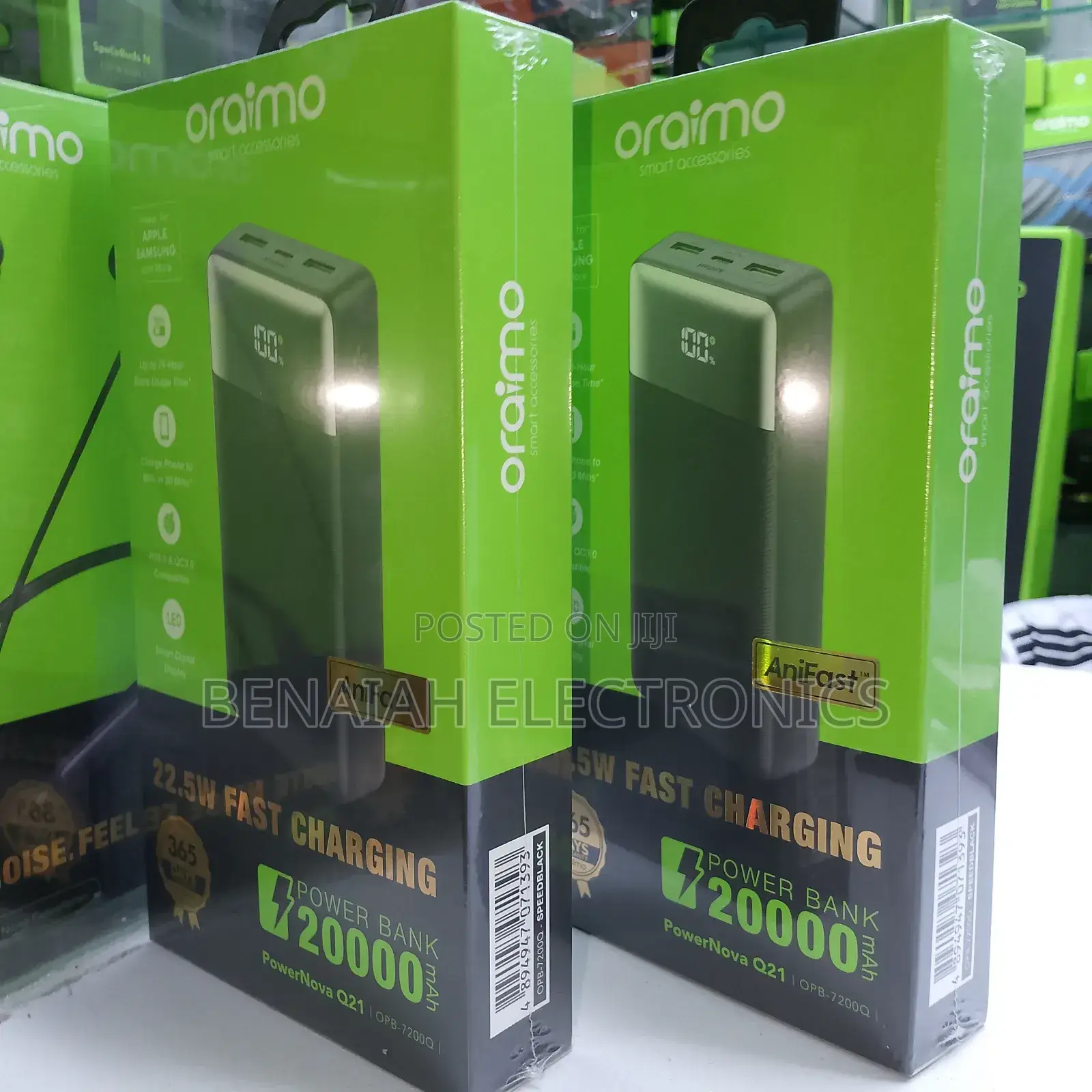 22.5watts Super Fast Oraimo Professional Powerbank G
