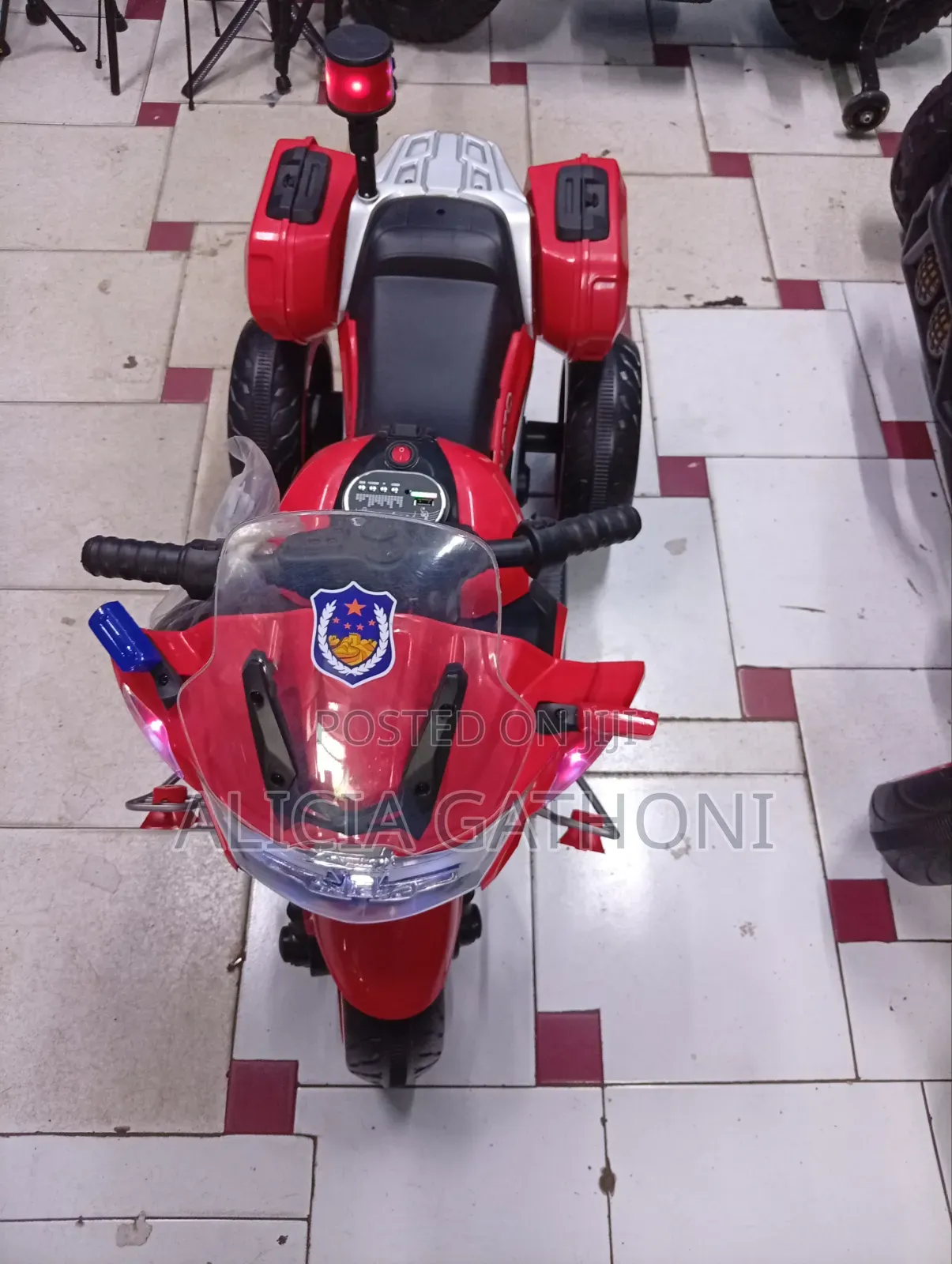 Police Themed Kids Electric Bike