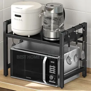 *Single Layer Heavy-duty Adjustable Microwave Stand