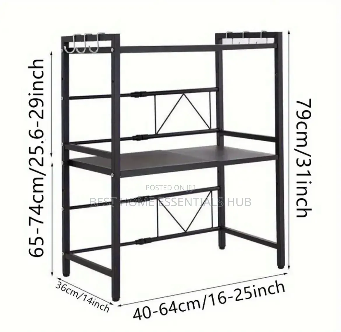 *Double Layer Heavy-Duty Adjustable Microwave Stand