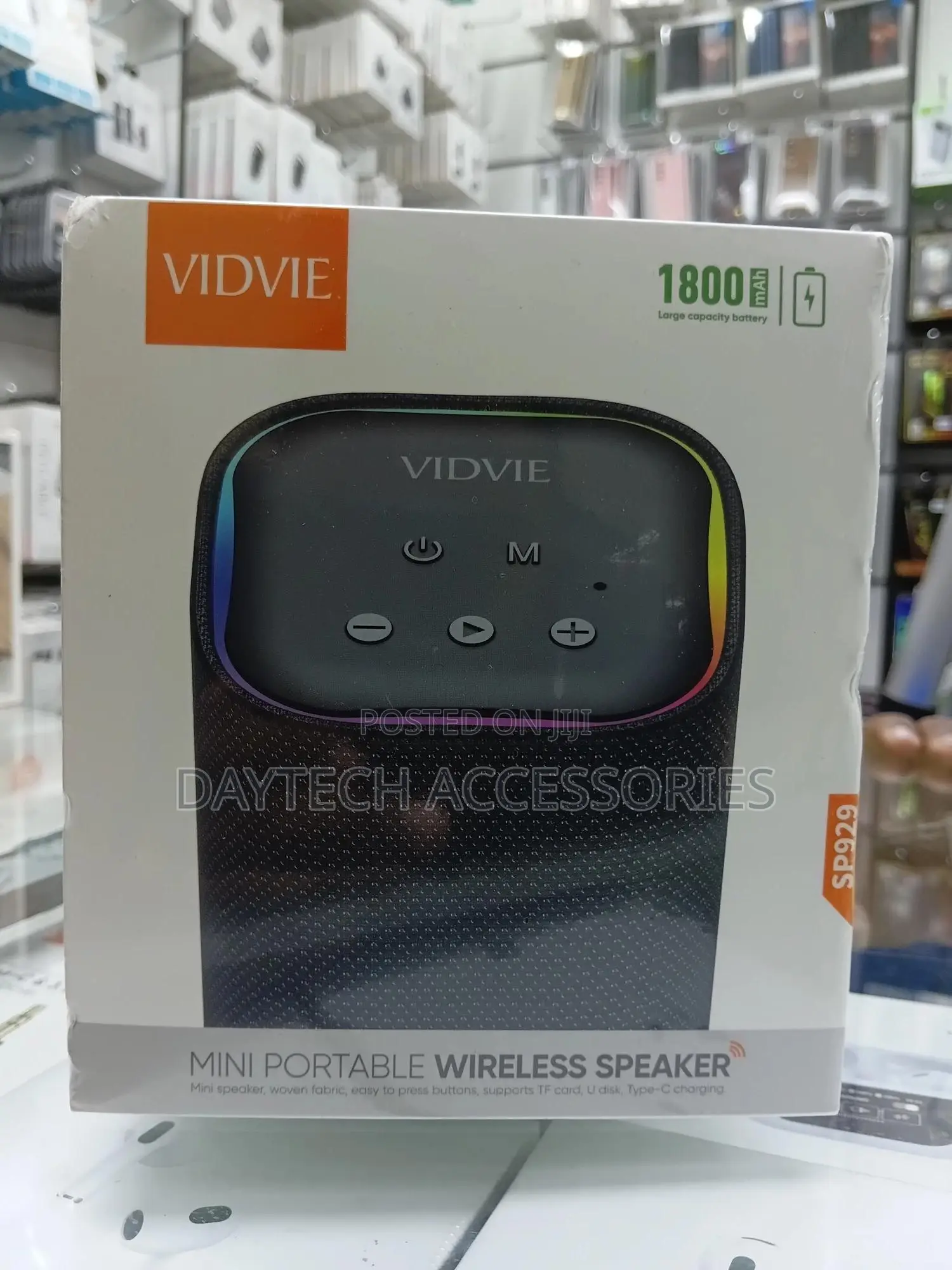 Vidvie Sp929 Mini Portable Wireless Speaker Woven and RGB Lighting.