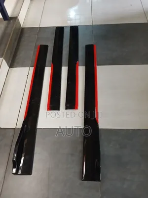 Universal Black Red Side Skirts – Car Exterior Styling Kit