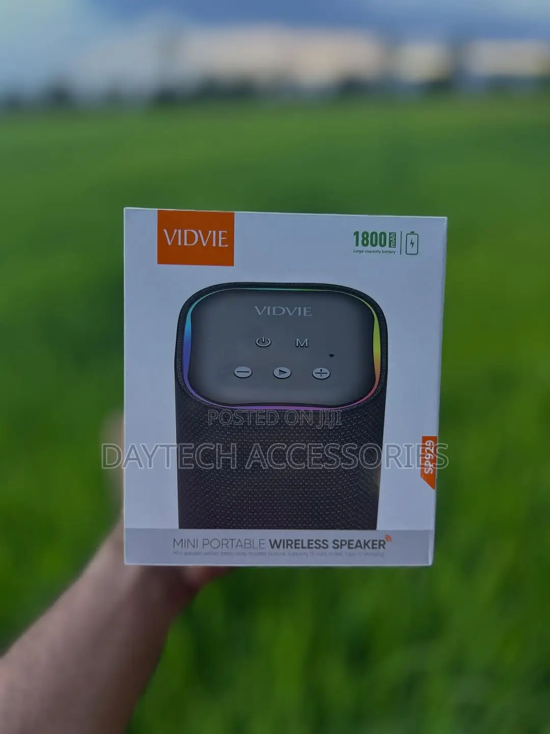 This Is a Vidvie Sp929 Mini Portable Wireless Speaker in Black