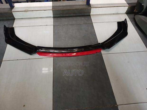 Car Front Lip Spoiler – Universal Bumper Protector (Black/Red/Silver)
