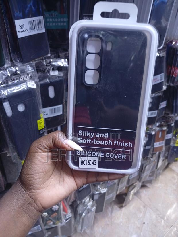 Infinix Hot 50 Matte Black Finish Silky and Soft-Touch Case