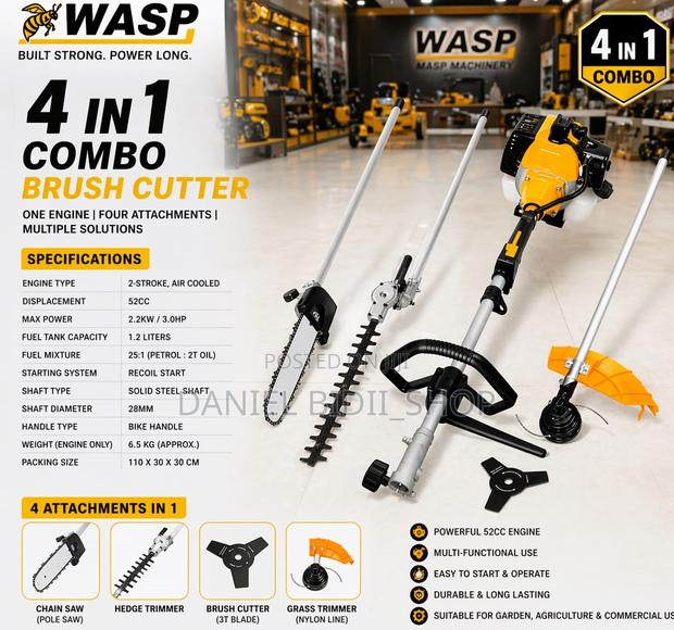 Wasp Combo Brush Cutter
4 in 1
