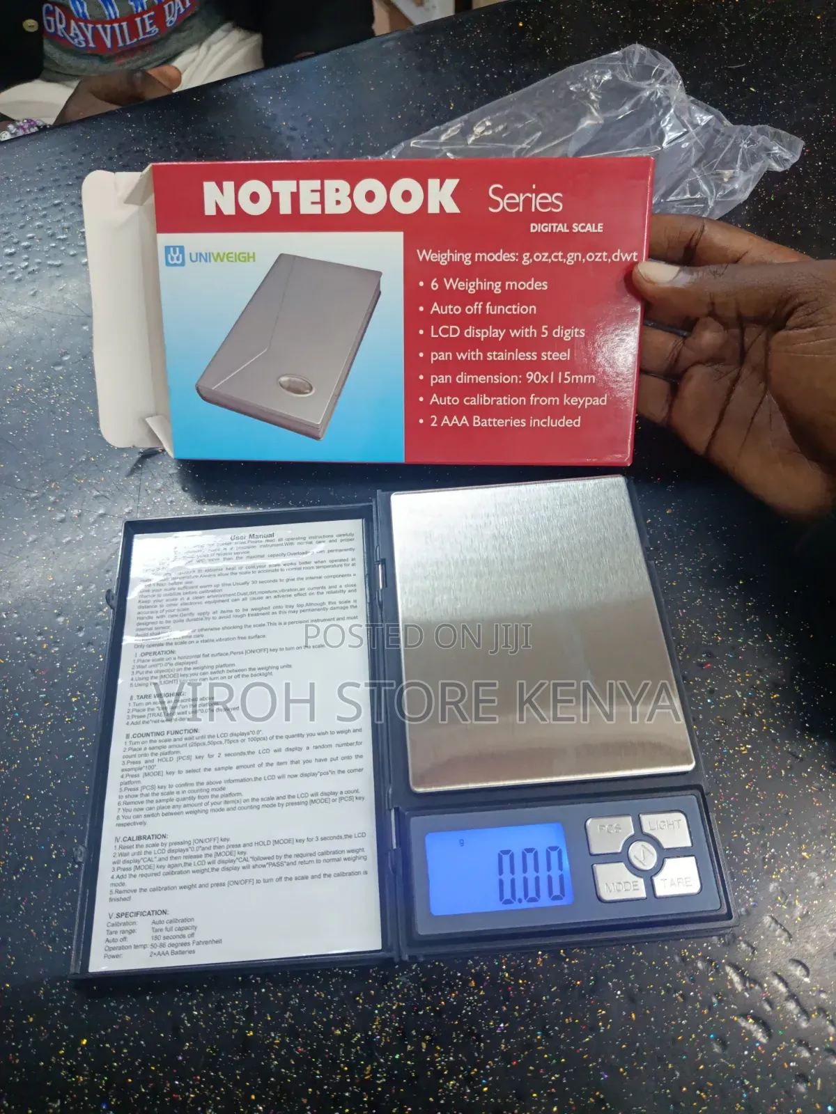 Notebook Jewelry Scale 500 Grams 0.01g Gold Scale