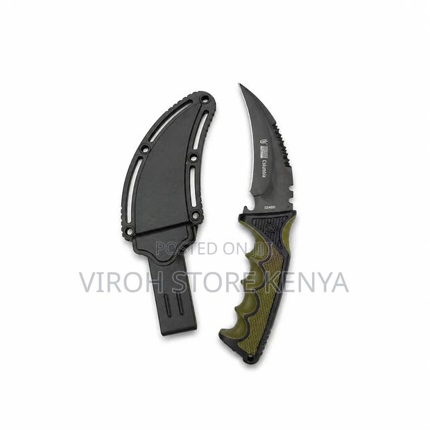 Columbia Curved Knife With Plastic Cover Camping Knife