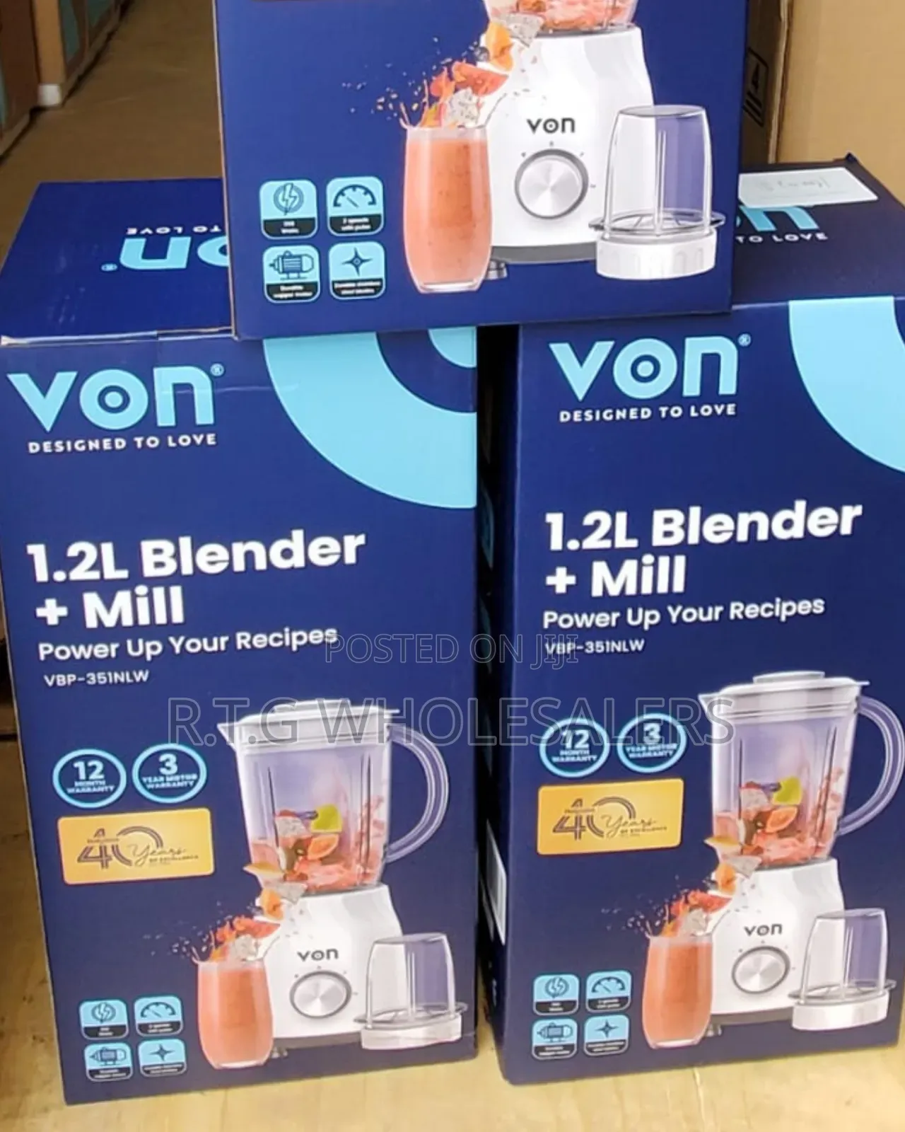 Von Multi-Function Blender With Grinding Jar