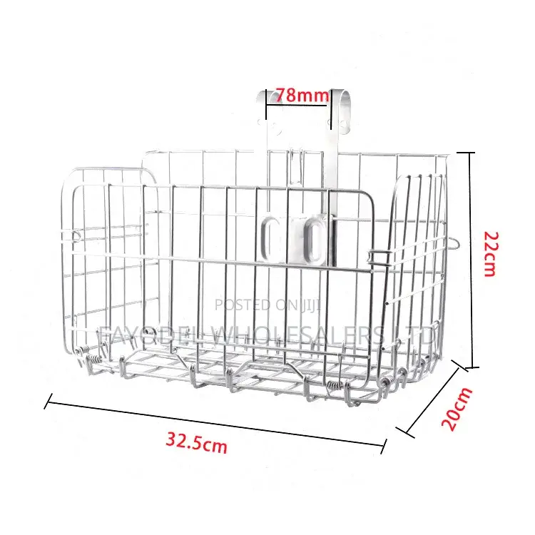 Portable Foldable Bicycle Front Basket