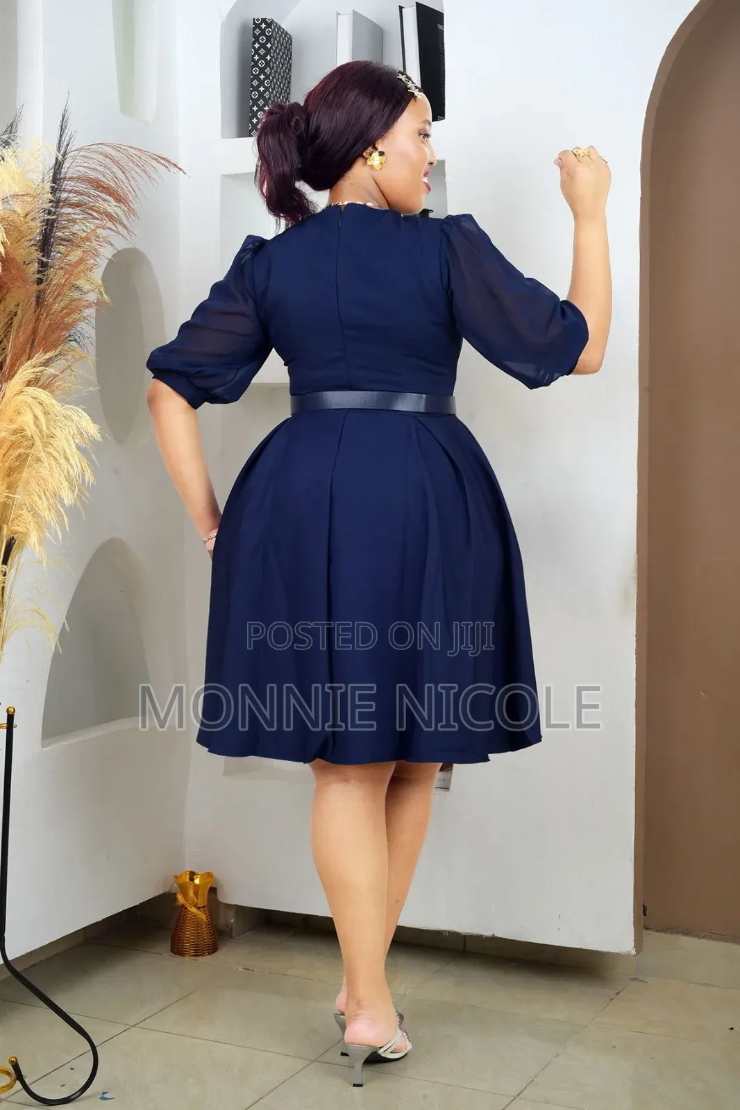Decent Black Round Dress. Funeral Dress