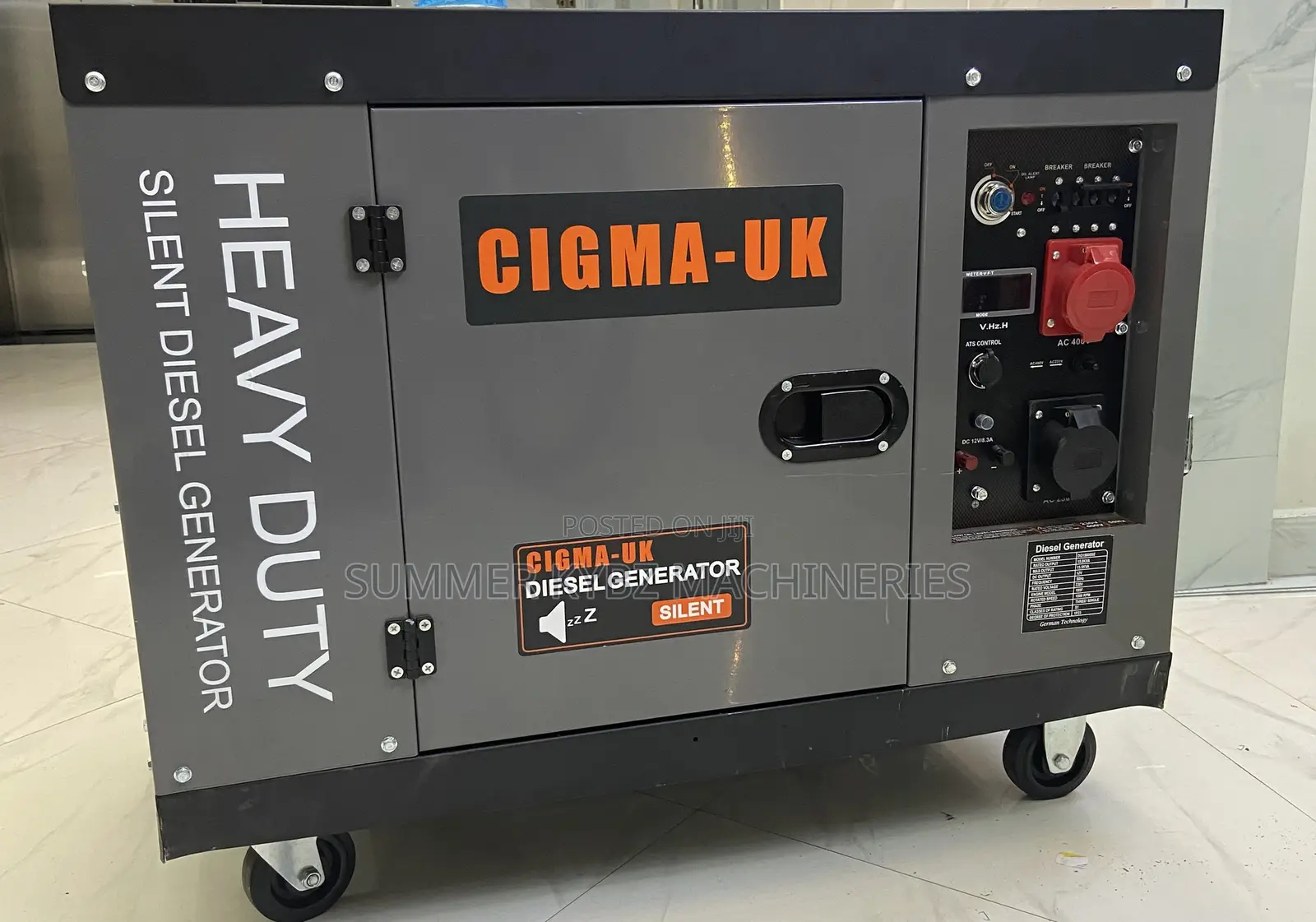 Cigma-Uk 15kva Dual Phase Silent Diesel Generator With Ats