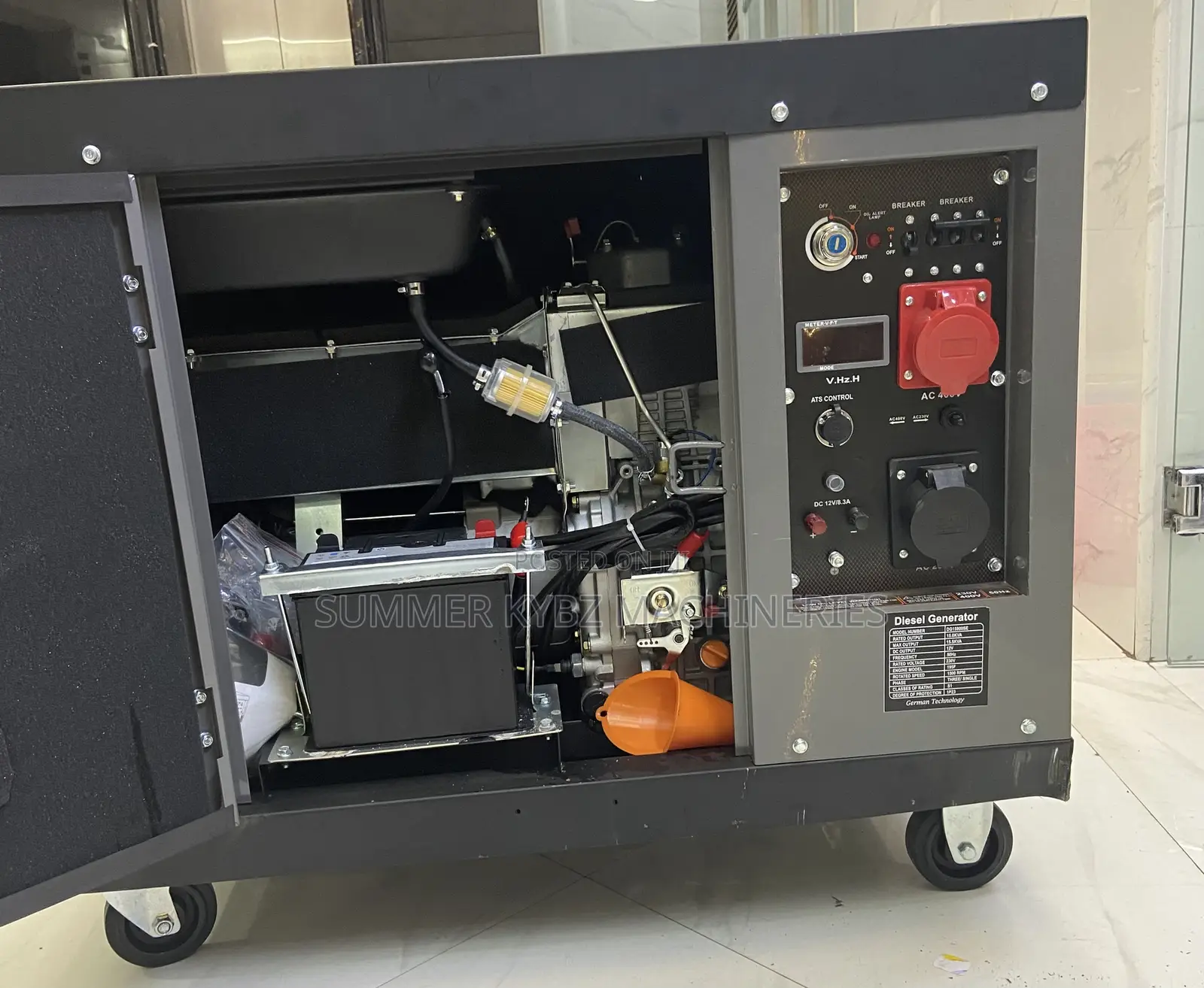 Cigma-Uk 15kva Dual Phase Silent Diesel Generator With Ats