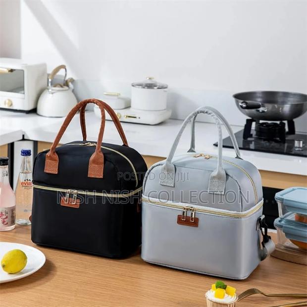 *Double Layer Insulated Lunch Bag With Removable Strap - thumbnail 4
