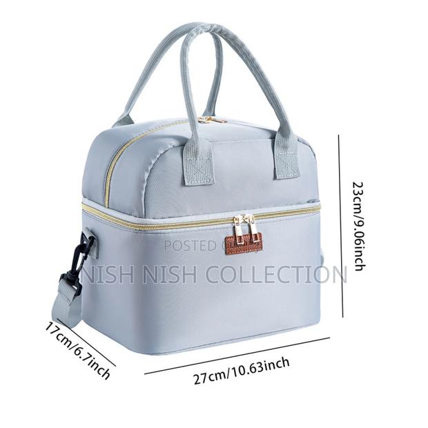 *Double Layer Insulated Lunch Bag With Removable Strap - thumbnail 5