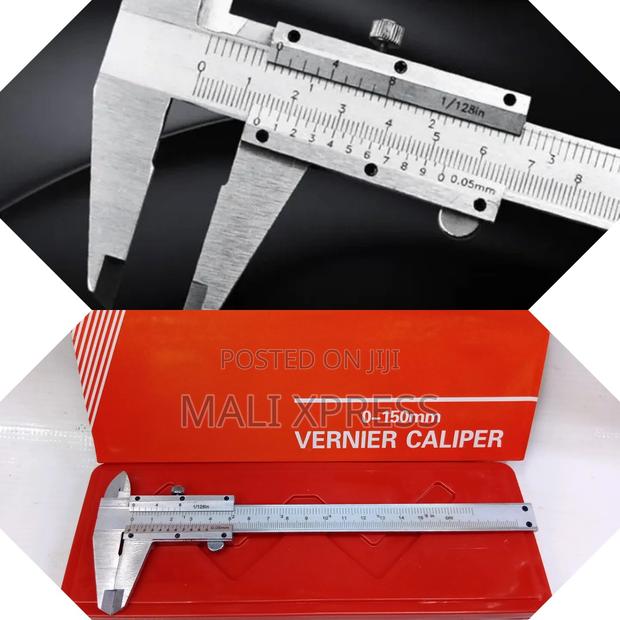 Vernier Caliper 6 Inch Analog Measuring Tool, 0-150mm Stainless Steel