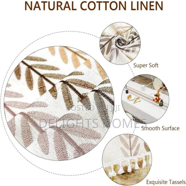 Cotton Linen Table Cloth-Ele - thumbnail 3