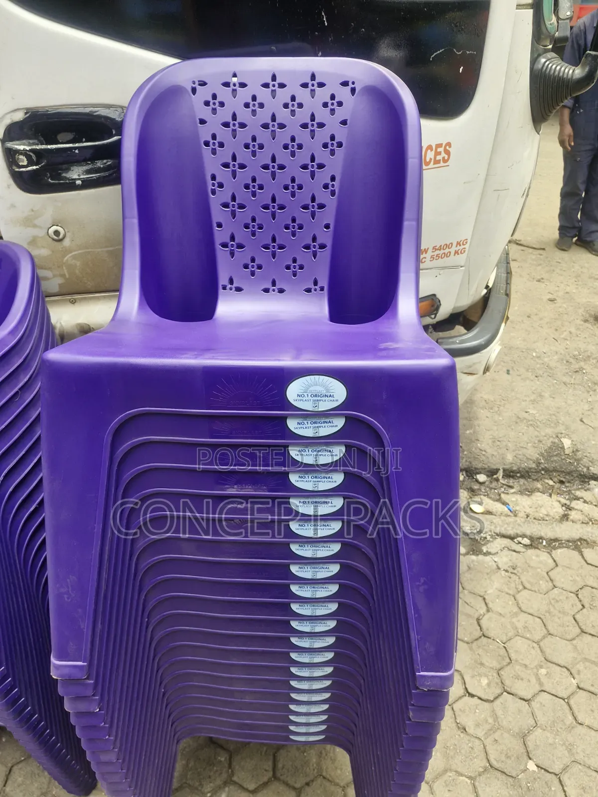 Skyplast Chair Armless Purple