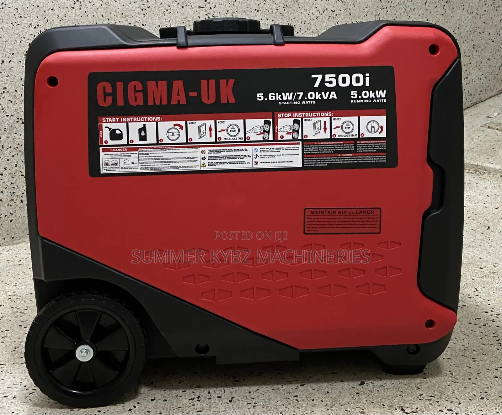 Cigma-Uk 7kva/5.6kw Silent Generator