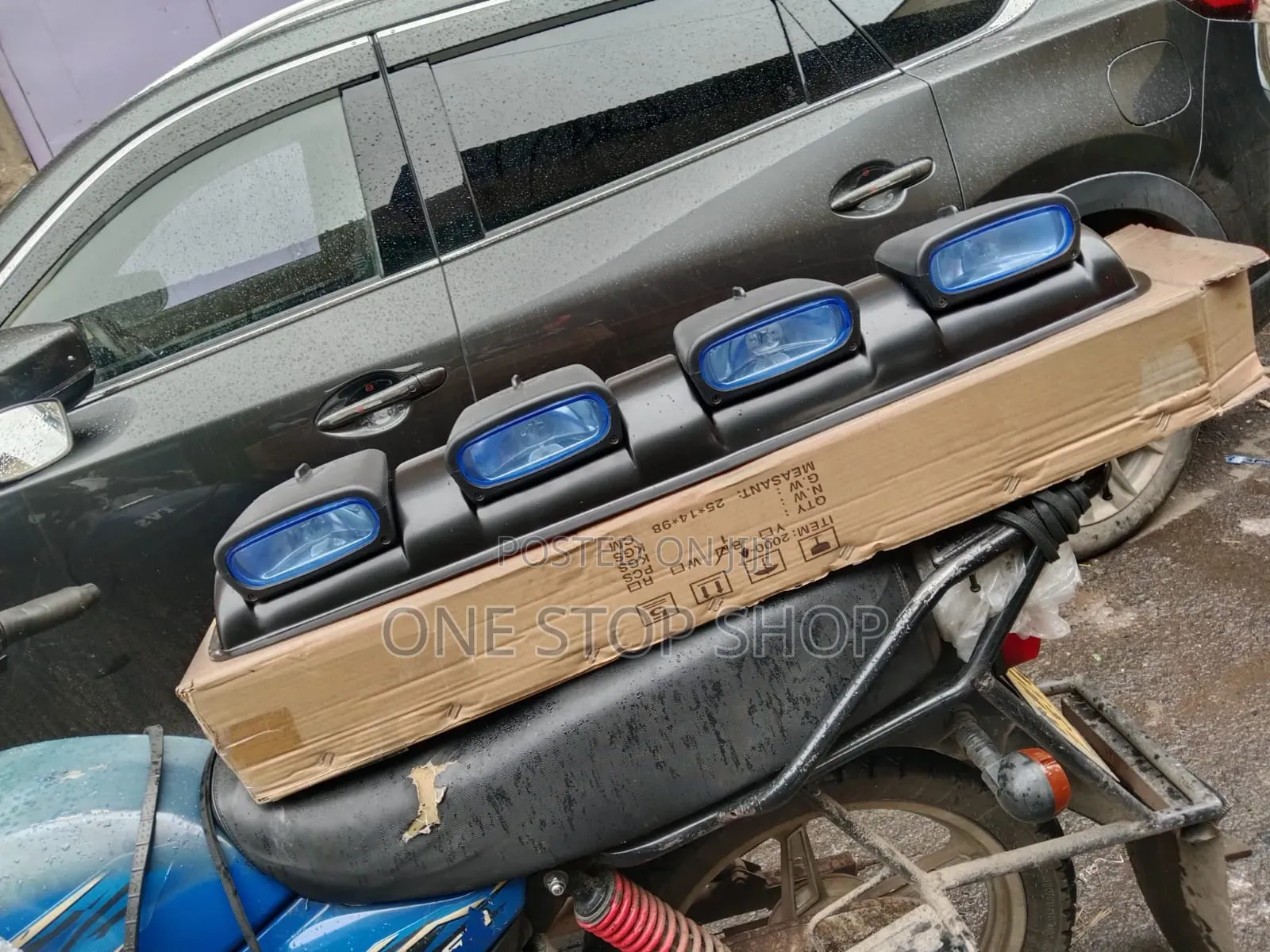4x4 Offroad Mounted Fog Light Bar With 4blue Lense Pod