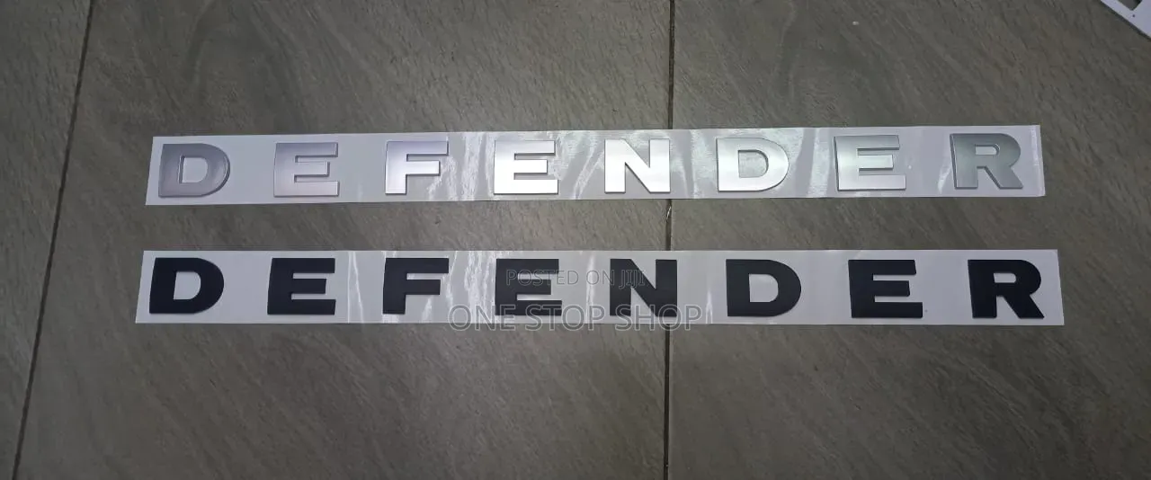 3d Abs Defender Letter Emblem Decal for Front Hood