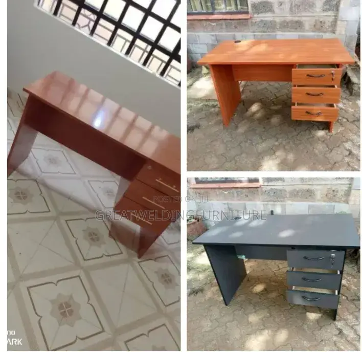 Grey and Brown Office Desk